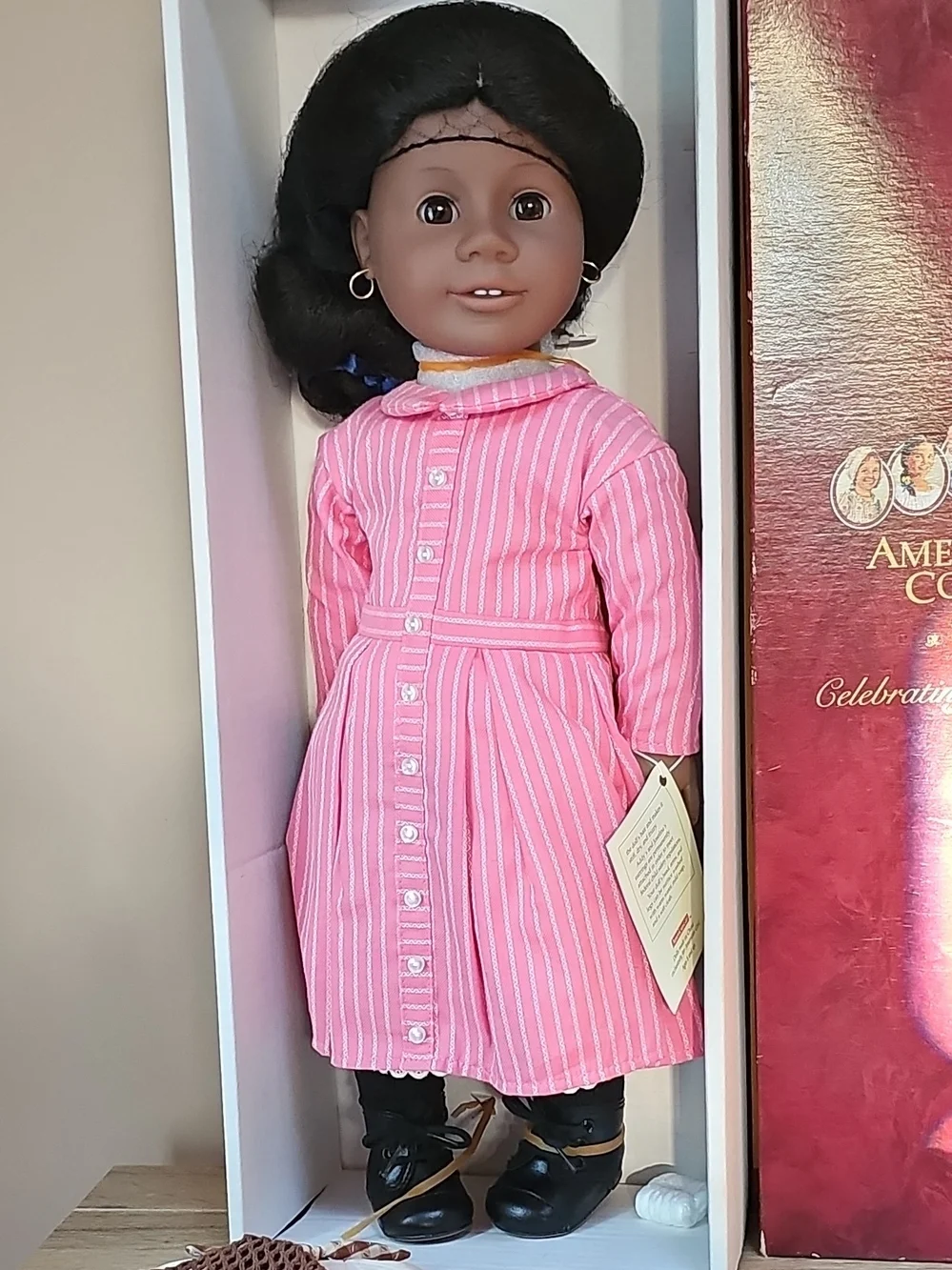 1993 American Girl NIB Addy Walker Doll in Pink Dress - Classic Kids Toy